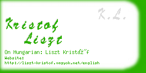 kristof liszt business card